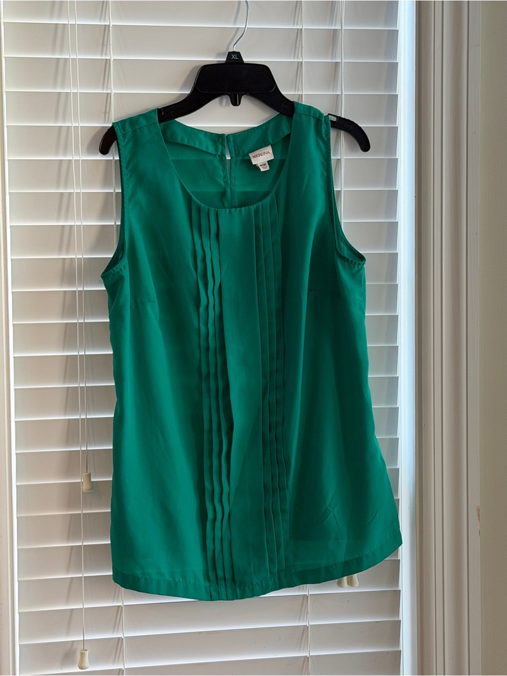 Merona Emerald Green Pleated Sleeveless tank